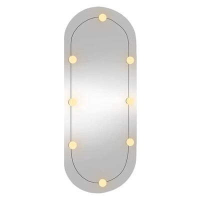 vidaXL seinapeegel LED-tuledega, 45 x 100 cm, klaas, ovaalne