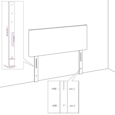 vidaXL voodipeats servadega, must, 203x23x78/88 cm, samet