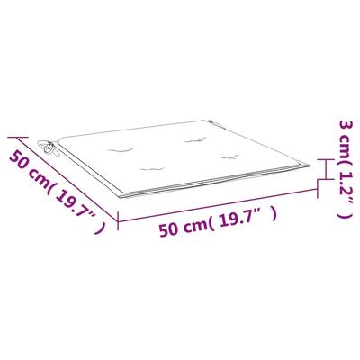 vidaXL aiatooli istmepadjad 4 tk, roheline, 50 x 50 x 3 cm, kangas