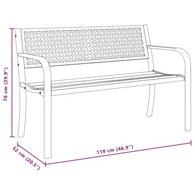 vidaXL aiapink, 119 cm, must, teras