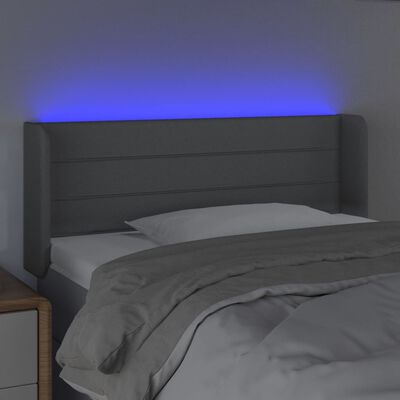 vidaXL LED-voodipeats, helehall, 83x16x78/88 cm, kangas