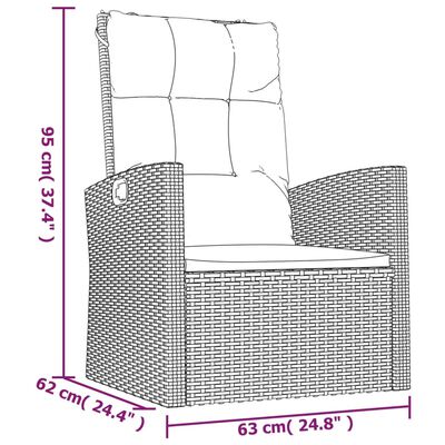 vidaXL 4-osaline aiamööblikomplekt patjadega, hall, polürotang