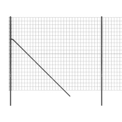 vidaXL traataed, antratsiithall, 1,4 x 25 m, tsingitud teras