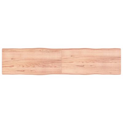 vidaXL lauaplaat, helepruun, 220x50x(2-6) cm, töödeldud täispuit