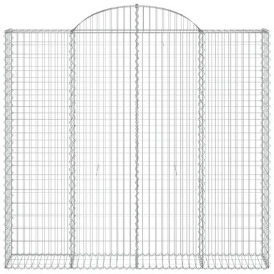 vidaXL kaarekujulised gabioonkorvid 3 tk, 200x50x180/200 cm, raud