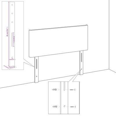 vidaXL voodipeats servadega, sinine, 83x23x118/128 cm, kangas