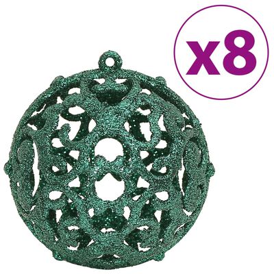 vidaXL jõulukuulid 100 tk, roheline, 3 / 4 / 6 cm