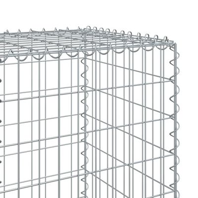 vidaXL kattega gabioonkorv, 1200 x 50 x 150 cm, tsingitud raud