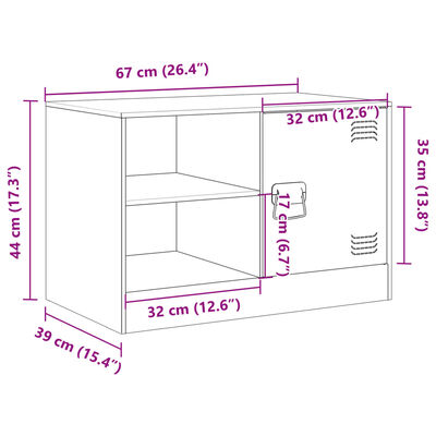 vidaXL telerikapp, sinepikollane, 67 x 39 x 44 cm, teras