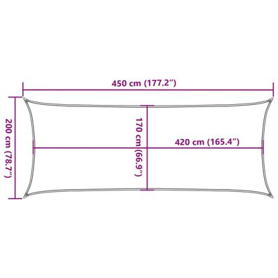 vidaXL päikesevarjupuri beež 4,5x2 m 100% polüester Oxford