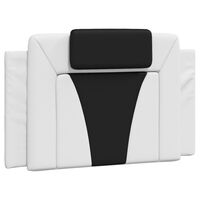 vidaXL voodipeatsi padi, valge ja must, 80 cm, kunstnahk