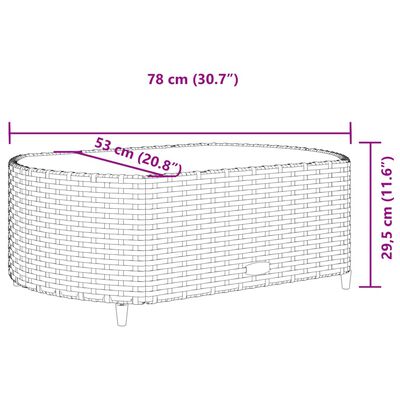 vidaXL 7-osaline aiadiivani komplekt patjadega, hall, polürotang