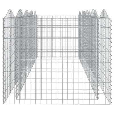 vidaXL kaarekujuline gabioon taimelava, 400x100x100 cm, tsingitud raud