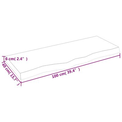 vidaXL vannitoa tasapind, tumepruun, 100x40x(2-6)cm töödeldud täispuit