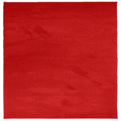 vidaXL vaip "OVIEDO" lühikese narmaga, punane, 120 x 120 cm