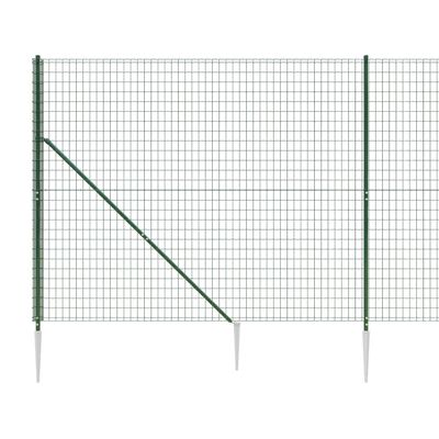vidaXL traataed vaiadega, roheline, 1,6 x 10 m