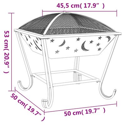 vidaXL tulease ahjuroobiga, 50 cm, XXL, teras