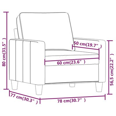 vidaXL tugitool, tumehall, 60 cm, kangas