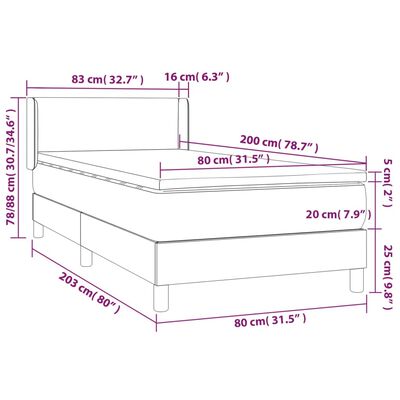 vidaXL kontinentaalvoodi madratsiga, must, 80x200 cm, samet