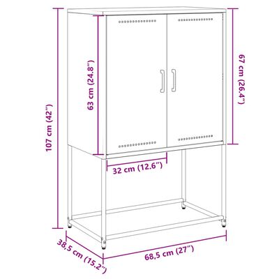 vidaXL telerikapp, antratsiithall, 68x39x60,5 cm, teras