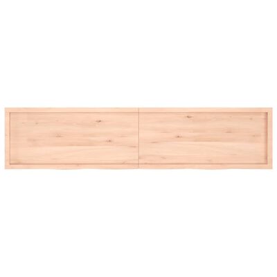 vidaXL lauaplaat, 220x50x(2-4) cm, töötlemata tammepuit