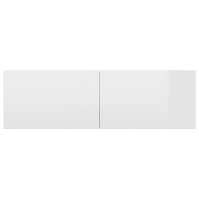 vidaXL telerikapp, kõrgläikega valge, 100 x 30 x 30 cm, tehispuit