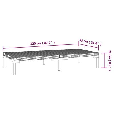 vidaXL 10-osaline aiamööblikomplekt patjadega, polürotang, tumehall