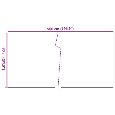 vidaXL rõdupiirde kate, antratsiithall, 500 x 80 cm, polürotang