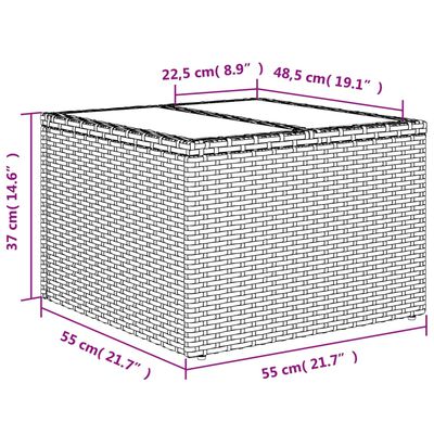 vidaXL 6-osaline aiadiivani komplekt patjadega, must, polürotang