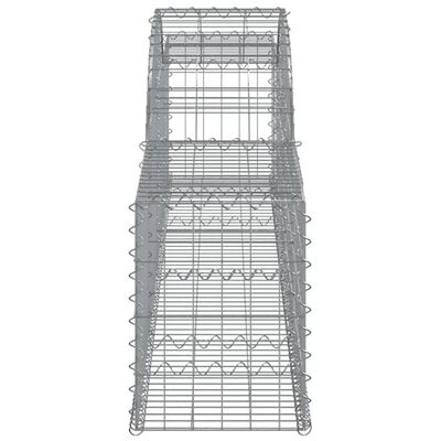 vidaXL kaarekujulised gabioonkorvid 12 tk, 300x30x40/60 cm, raud