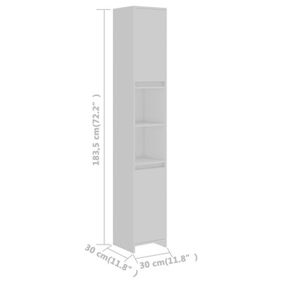 vidaXL 3-osaline vannitoamööbli komplekt, valge, tehispuit