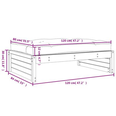 vidaXL aia jalapink, 120 x 80 cm, ebatsuuga puit