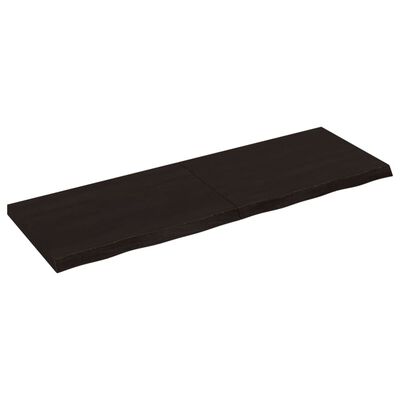 vidaXL lauaplaat, tumepruun, 120x40x(2-4) cm, töödeldud tammepuit