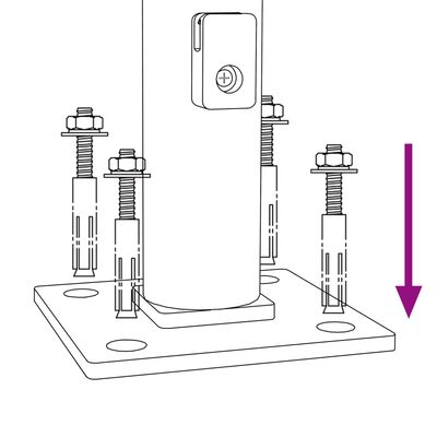 vidaXL traataed äärikuga, antratsiithall, 1,6 x 25 m