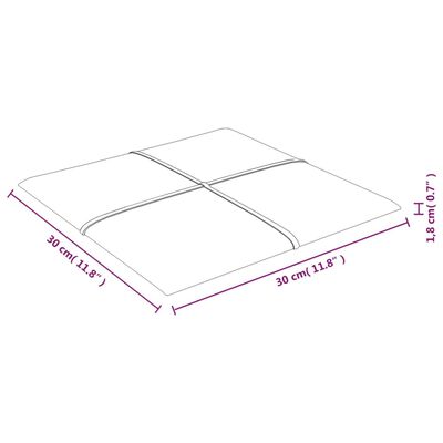 vidaXL seinapaneelid 12 tk, kollane, 30 x 30 cm, samet, 1,08 m²