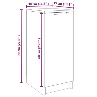 vidaXL jalatsikapp, must, 30 x 35 x 70 cm, tehispuit