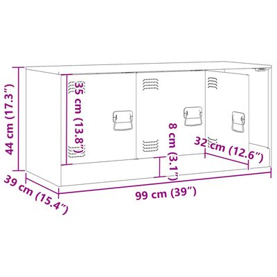 vidaXL telerikapp, oliivroheline, 99x39x44 cm, teras