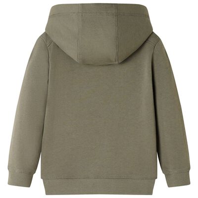 Laste kapuutsiga dressipluus, khaki, 140