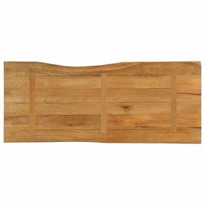 vidaXL lauaplaat, 140 x 60 x 3,8 cm, naturaalsete servadega, mangopuit