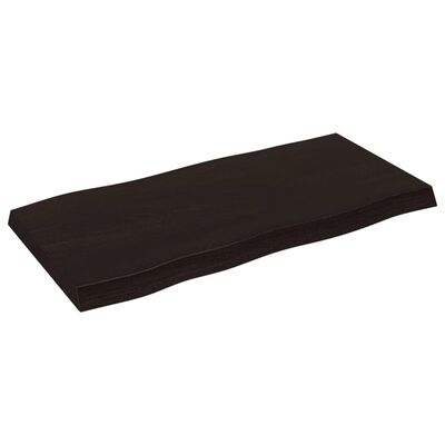 vidaXL lauaplaat, tumepruun, 100 x 50 x (2-6) cm, töödeldud täispuit