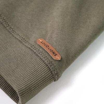 Laste kapuutsiga dressipluus, khaki, 128