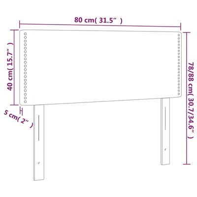 vidaXL voodiraam peats, tumehall, 80x5x78/88 cm, kangas