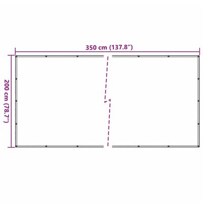 vidaXL koormavõrk, roheline, 2x3,5 m HDPE