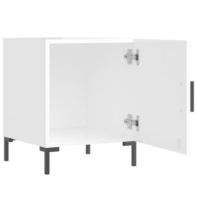 vidaXL öökapid 2 tk, kõrgläikega valge, 40 x 40 x 50 cm, tehispuit