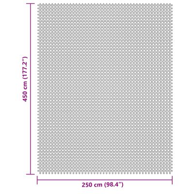 vidaXL matka põrandavaip, kreemjas, 4,5x2,5 m