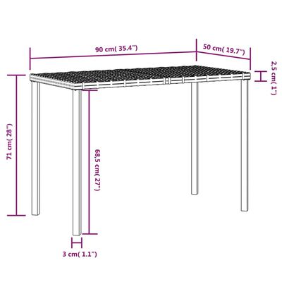 vidaXL 5-osaline L-kujuline diivanikomplekt patjadega, polürotang,hall