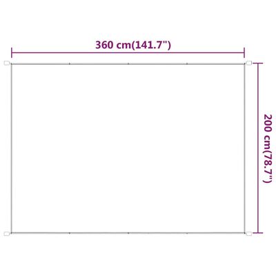 vidaXL vertikaalne varikatus heleroheline 200x360 cm Oxfordi kangas