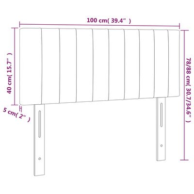 vidaXL voodipeats, sinine, 100x5x78/88 cm, kangas