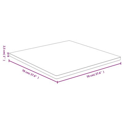 vidaXL lauaplaat, 70x70x2,5 cm, bambus