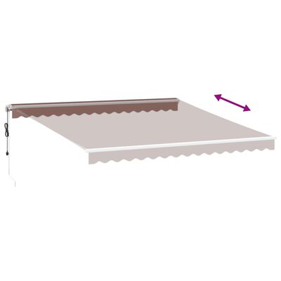 vidaXL automaatselt sissetõmmatav varikatus, pruun, 400 x 300 cm